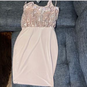 champagne mini dress